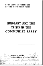 Open letter to Communist Party members on the Hungarian Events